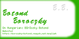 botond boroczky business card